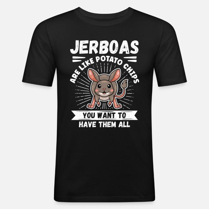 Springmaus Wüstenspringmäuse Springmäuse Geschenk - Männer Slim Fit T-Shirt - Schwarz