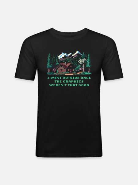 Gamer Gaming - T-shirt près du corps Homme - noir