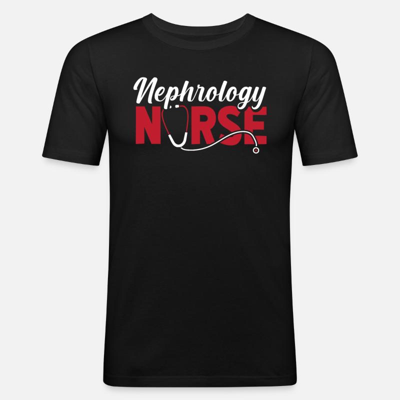 Krankenschwester Infirmière en néphrologie - T-shirt près du corps Homme - noir