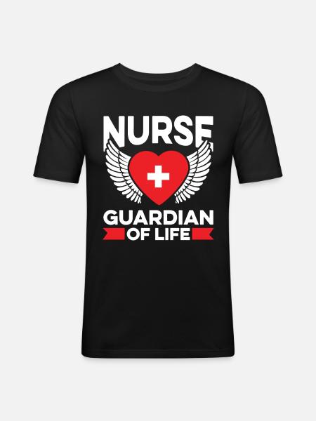 Nurse Angel Spiritual - Men's Slim Fit T-Shirt - black