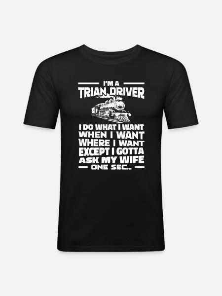 Train Driver Train Driver - Men's Slim Fit T-Shirt - black