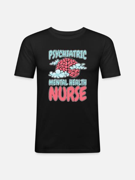 Nurse Mental Health - Men's Slim Fit T-Shirt - black