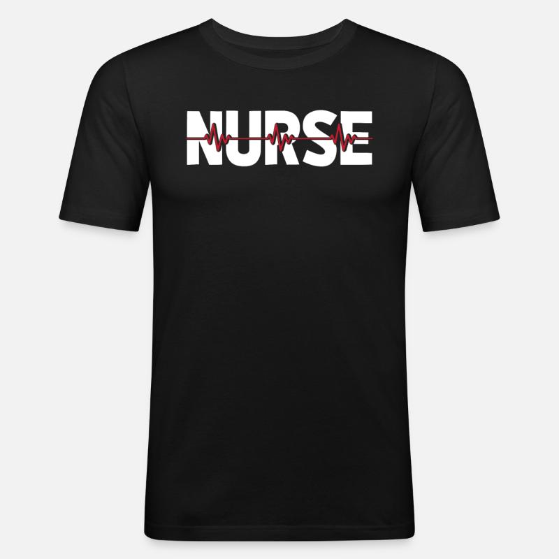 Krankenschwester - Männer Slim Fit T-Shirt - Schwarz