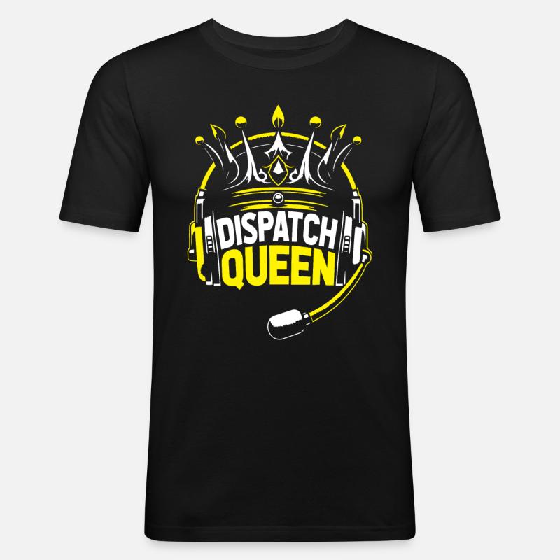 Notruf Leitstelle Einsatzzentrale - Männer Slim Fit T-Shirt - Schwarz