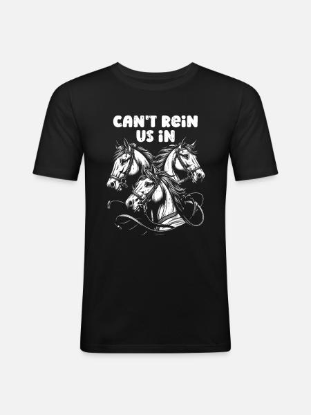 Horse Equestrian Sports - Men's Slim Fit T-Shirt - black