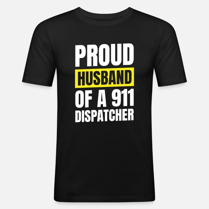 Notruf Leitstelle Einsatzzentrale - Männer Slim Fit T-Shirt - Schwarz