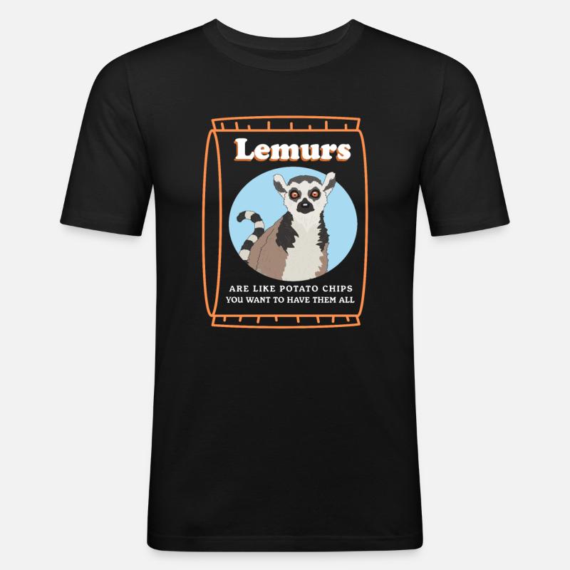 Lemurs Ringtail Lemur Gift - Men's Slim Fit T-Shirt - black