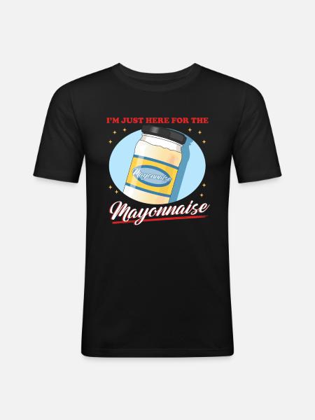 Mayonnaise Lover Mayo Gift - Men's Slim Fit T-Shirt - black