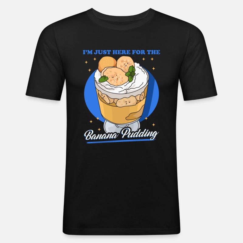 Bananenpudding Bananen Pudding Geschenk - Männer Slim Fit T-Shirt - Schwarz