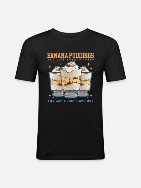 Banana Pudding Banana Pudding Gift - Men's Slim Fit T-Shirt - black