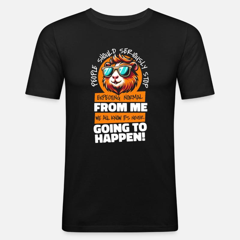Cochon d’Inde Cochon d’Inde - T-shirt près du corps Homme - noir