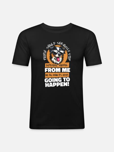 Australian Shepherd - Men's Slim Fit T-Shirt - black