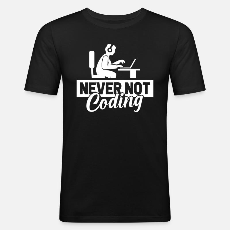 Developer Coder Programmer - Men's Slim Fit T-Shirt - black