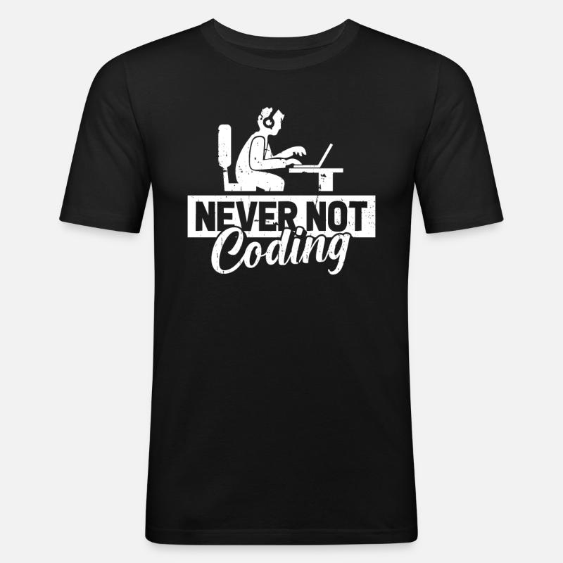 Développeur, Codeur, Programmeur - T-shirt près du corps Homme - noir