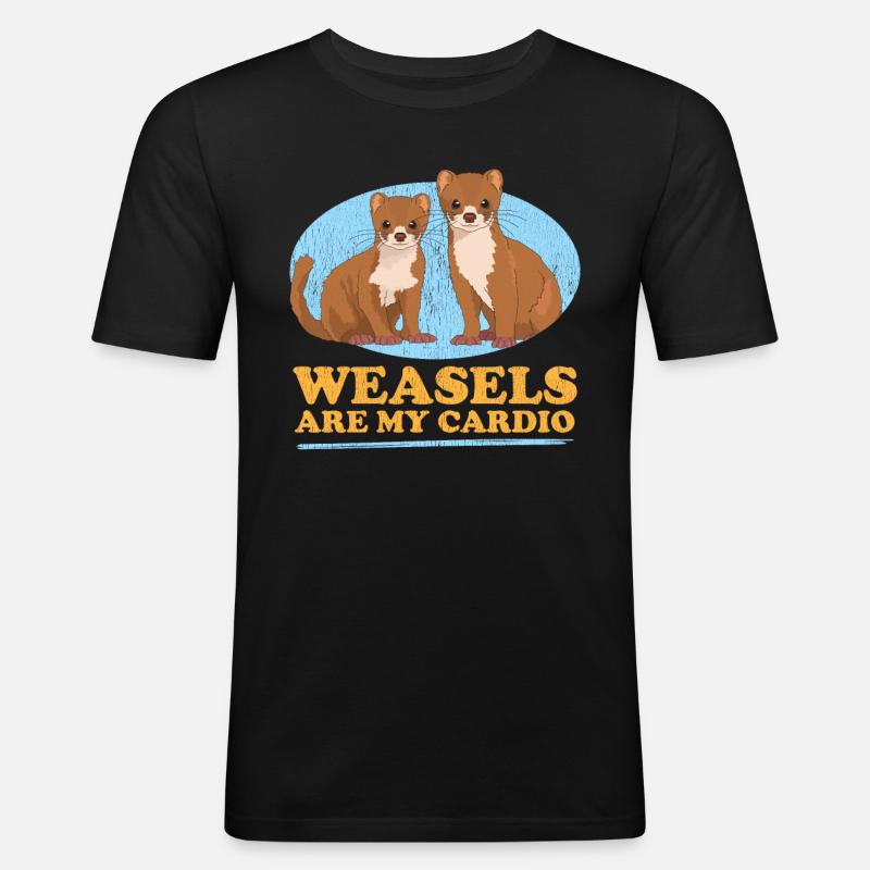 Weasel Mouse Weasel Hermännchen Gift - Men's Slim Fit T-Shirt - black