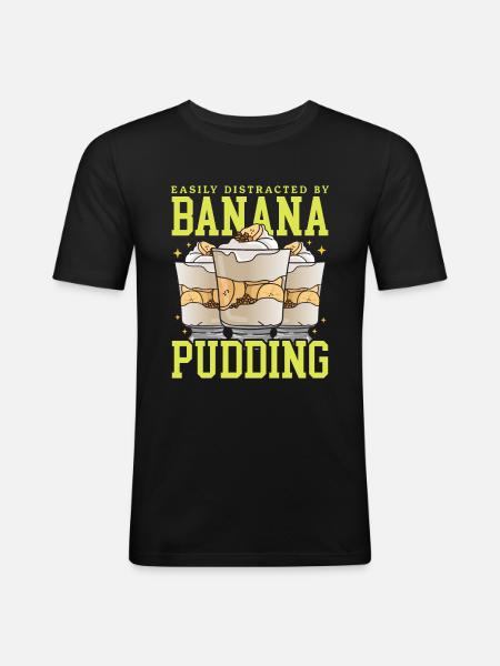Banana Pudding Banana Pudding Gift - Men's Slim Fit T-Shirt - black