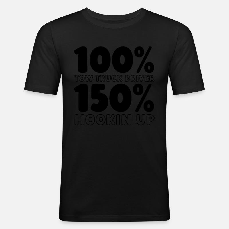 Abschleppdienst Abschlepper - Männer Slim Fit T-Shirt - Schwarz