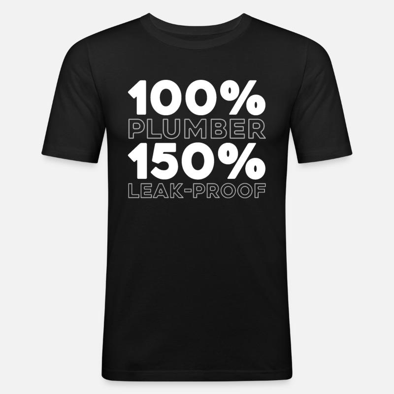 Klempner Installateur - Männer Slim Fit T-Shirt - Schwarz