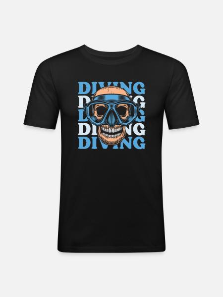 Plongeurs - T-shirt près du corps Homme - noir