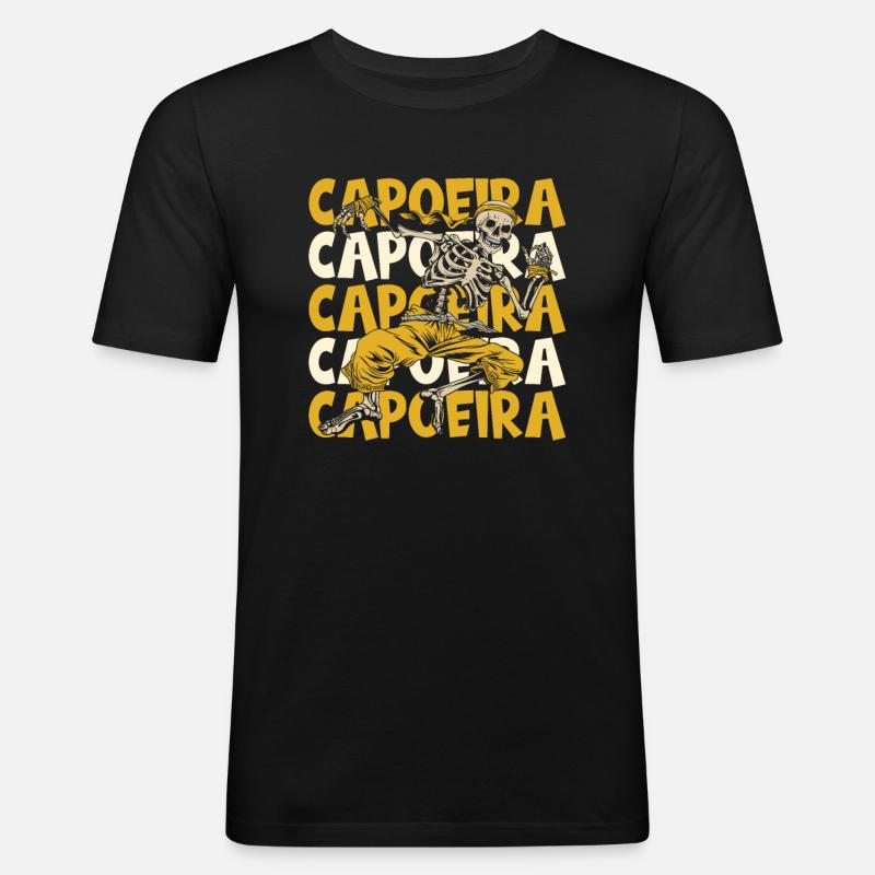 Capoeira Kampftanz - Männer Slim Fit T-Shirt - Schwarz