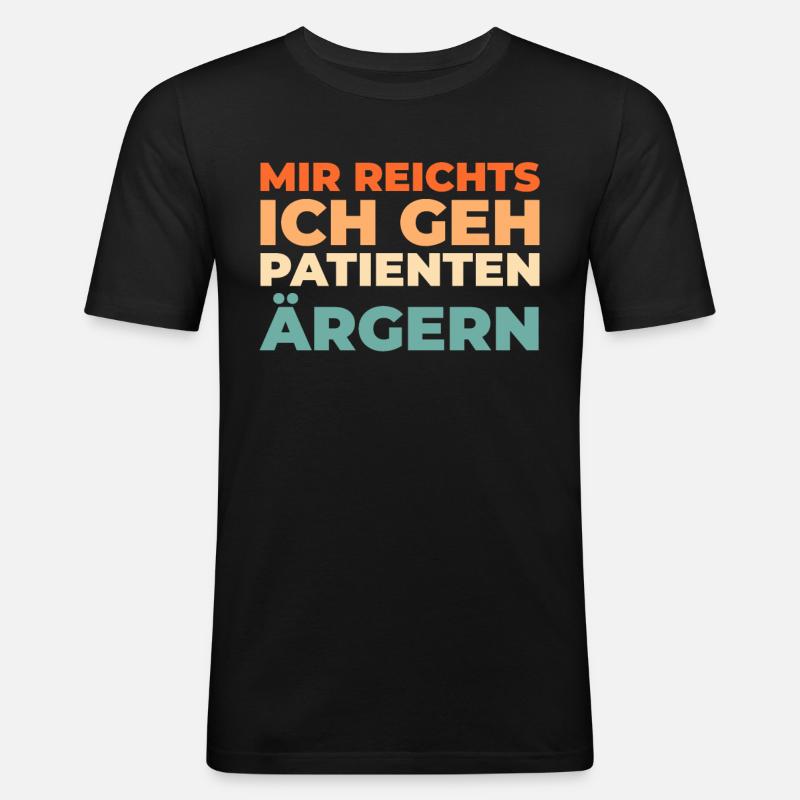 Krankenschwester - Männer Slim Fit T-Shirt - Schwarz
