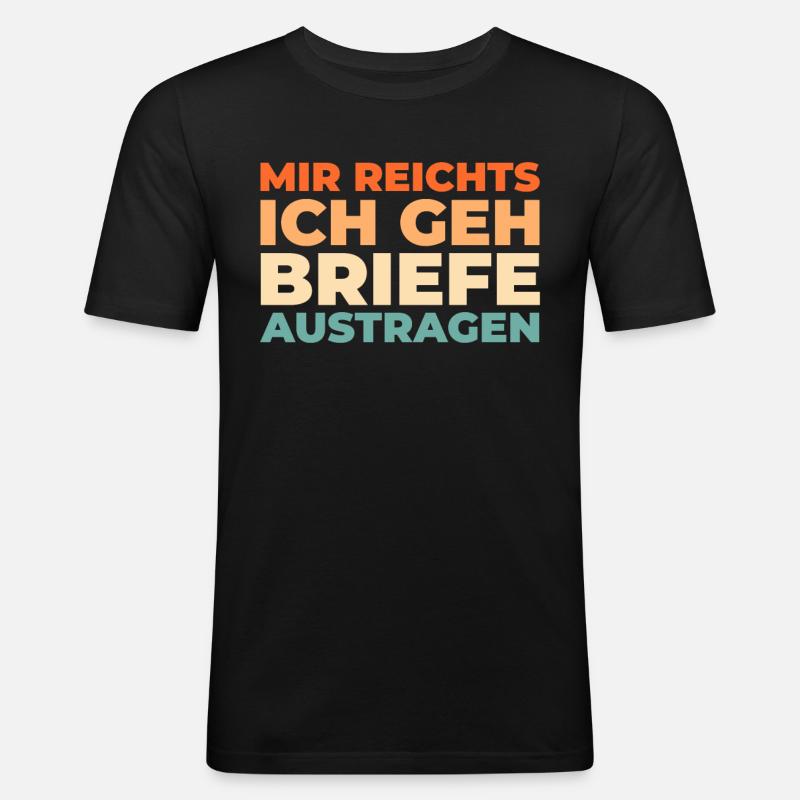 Postbote Briefträger - Männer Slim Fit T-Shirt - Schwarz