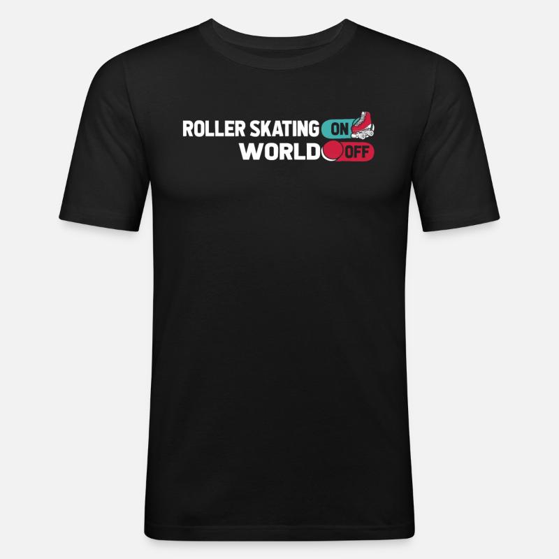 Roller Skates Roller Skating - Men's Slim Fit T-Shirt - black