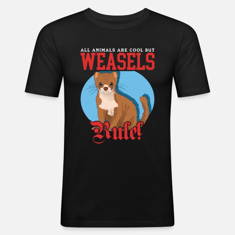 Weasel Mouse Weasel Hermännchen Gift - Men's Slim Fit T-Shirt - black