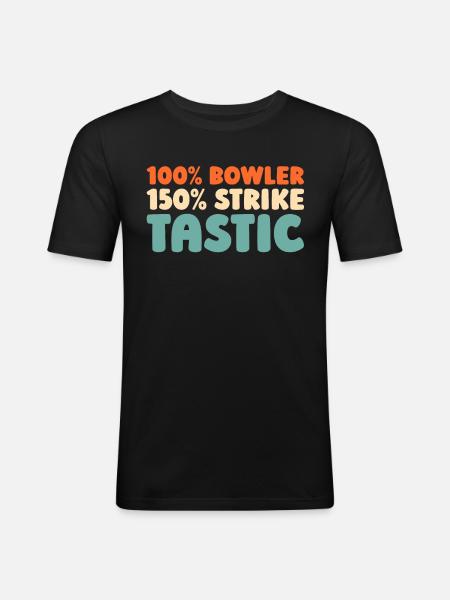 Bowling Bowlen Bowler - Men's Slim Fit T-Shirt - black