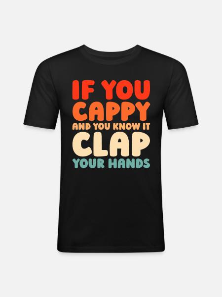 Capybara Wasserschwein - Men's Slim Fit T-Shirt - black