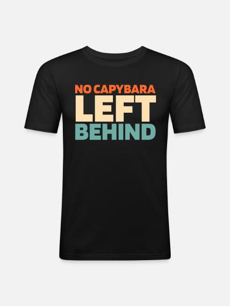 Capybara Wasserschwein - Men's Slim Fit T-Shirt - black