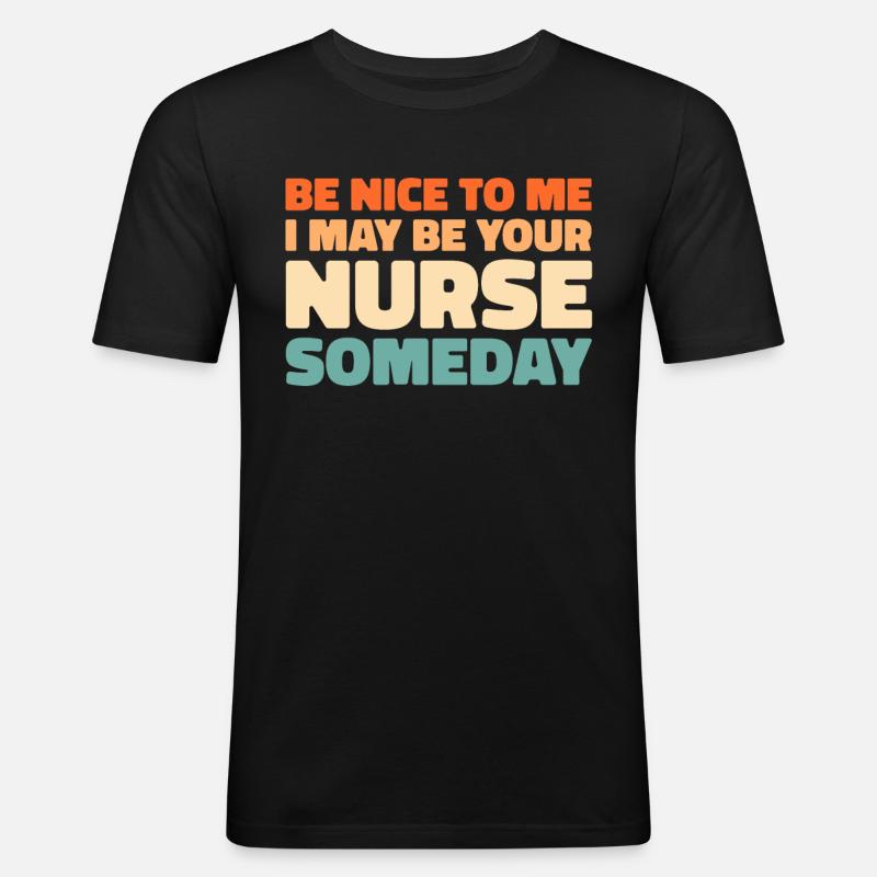 Krankenschwester - Männer Slim Fit T-Shirt - Schwarz
