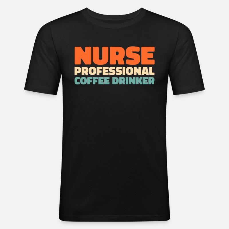 Krankenschwester - Männer Slim Fit T-Shirt - Schwarz