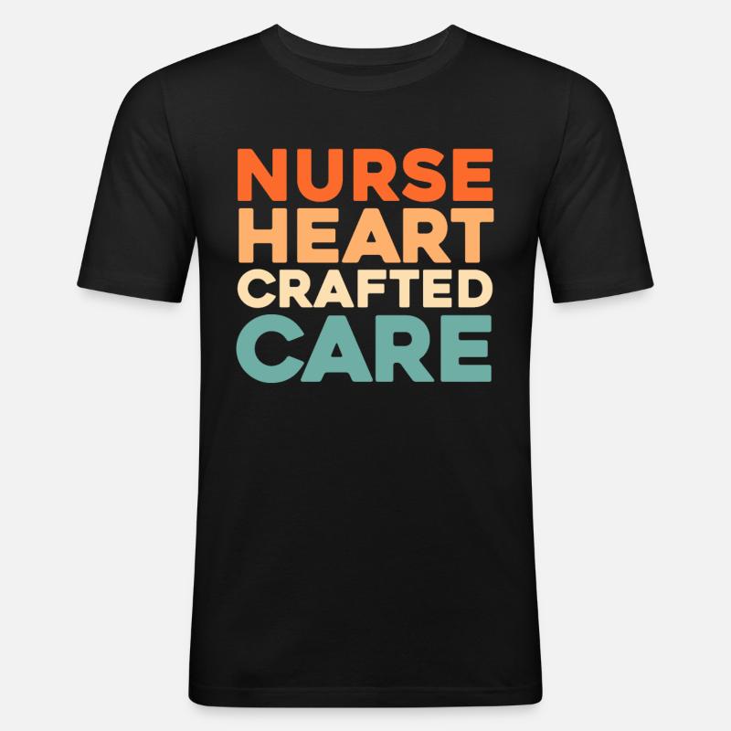 Krankenschwester - Männer Slim Fit T-Shirt - Schwarz