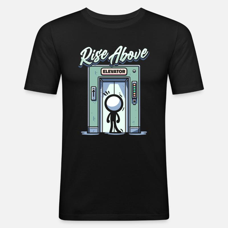 Elevator Elevator - Men's Slim Fit T-Shirt - black