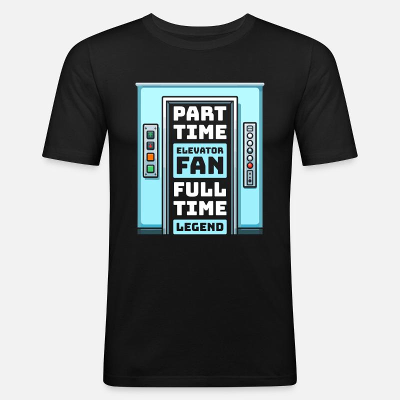 Elevator Elevator - Men's Slim Fit T-Shirt - black