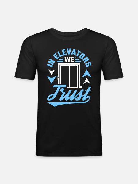 Elevator Elevator - Men's Slim Fit T-Shirt - black