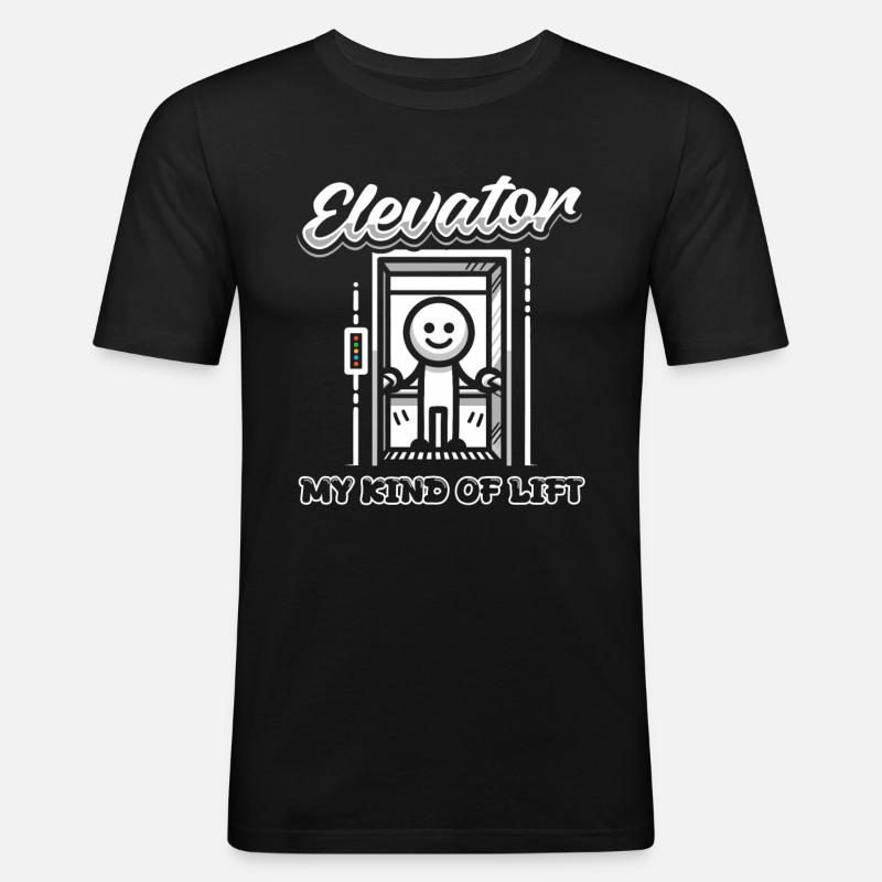 Elevator Elevator - Men's Slim Fit T-Shirt - black