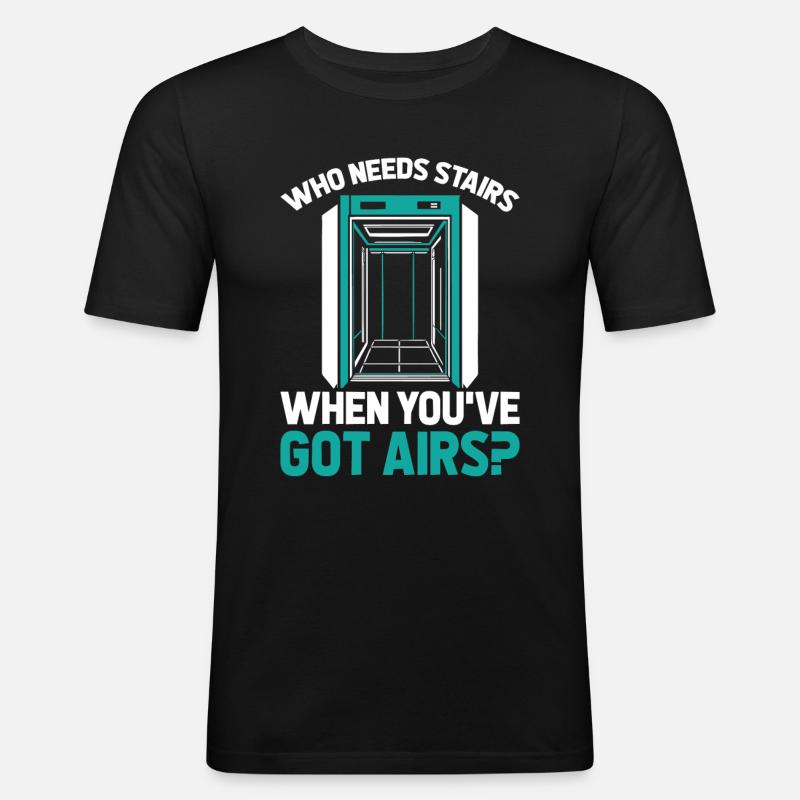 Elevator Elevator - Men's Slim Fit T-Shirt - black