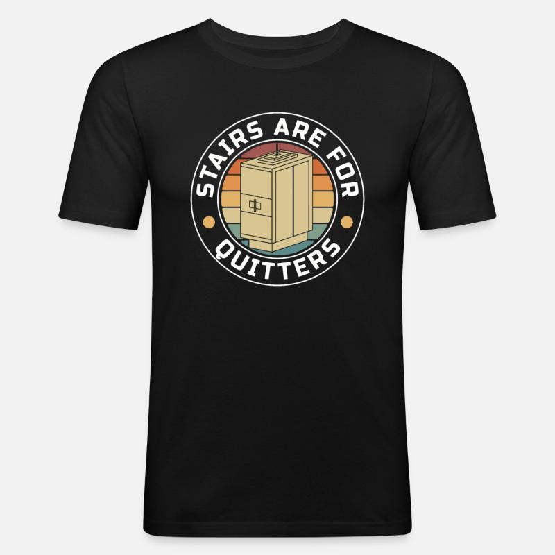 Elevator Elevator - Men's Slim Fit T-Shirt - black