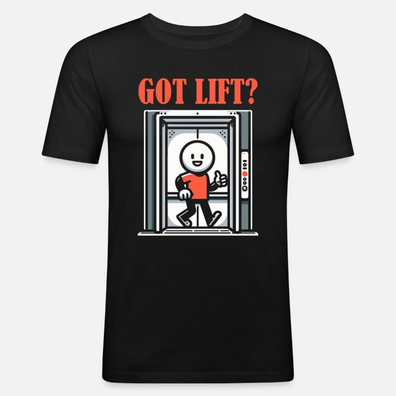 Elevator Elevator - Men's Slim Fit T-Shirt - black