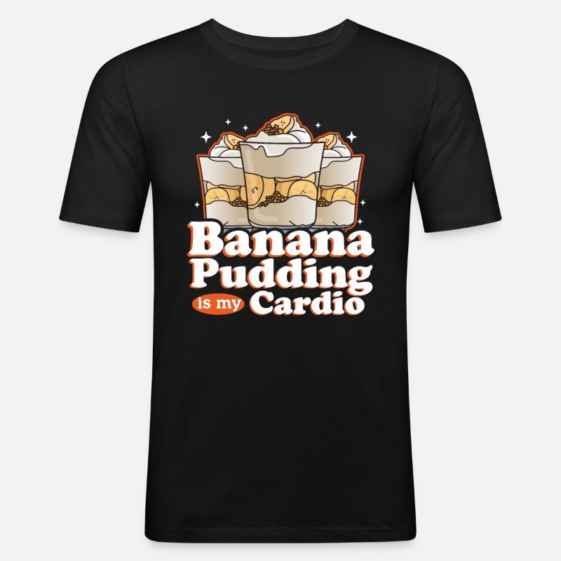Bananenpudding Bananen-Pudding Geschenk - Männer Slim Fit T-Shirt - Schwarz