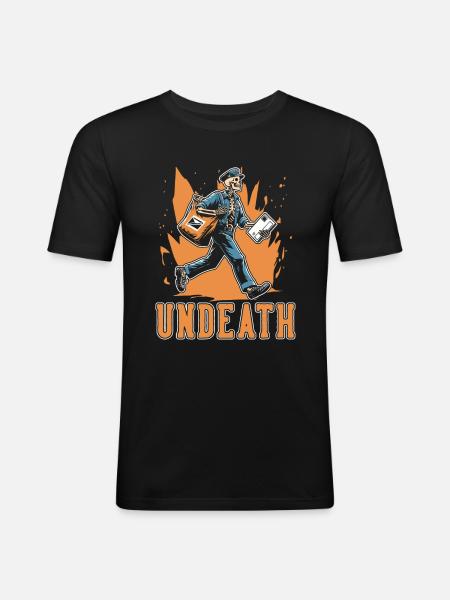 Postman Postman Skeleton Undeath - Men's Slim Fit T-Shirt - black