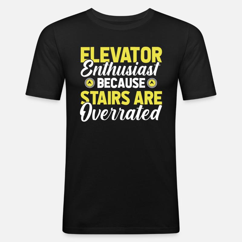 Elevator Elevator - Men's Slim Fit T-Shirt - black