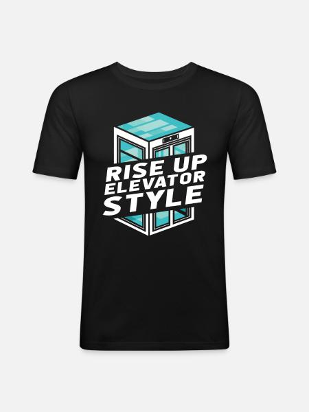 Elevator Elevator - Men's Slim Fit T-Shirt - black