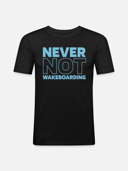 Wakeboard Wakeboarder - Men's Slim Fit T-Shirt - black