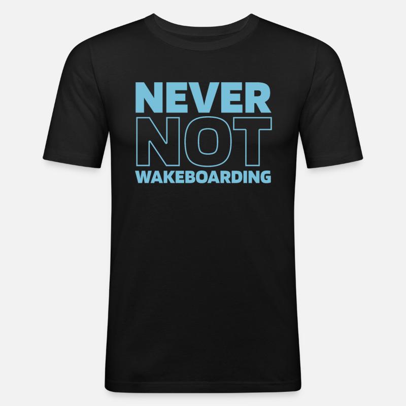 Wakeboard Wakeboarder - Männer Slim Fit T-Shirt - Schwarz