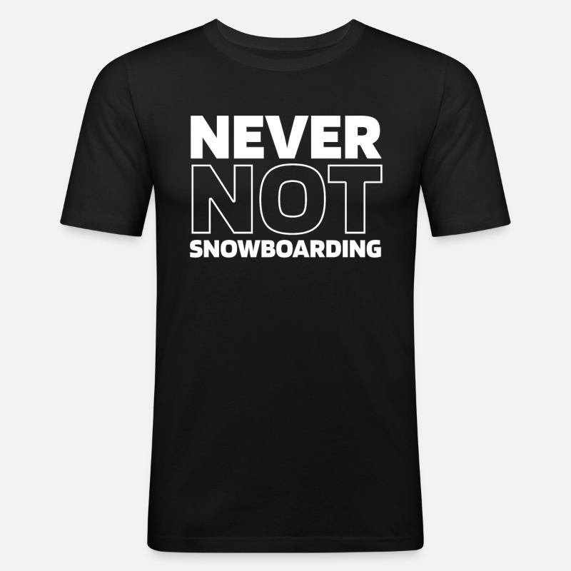 Snowboard Snowboarder - Männer Slim Fit T-Shirt - Schwarz