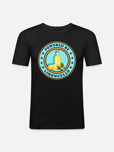 Limoncello Liqueur | Lemon Liqueur Gift - Men's Slim Fit T-Shirt - black