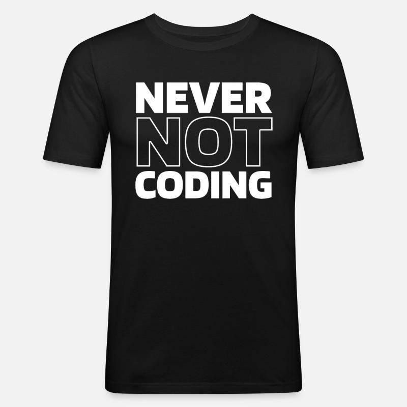 Entwickler Coder Programmierer - Männer Slim Fit T-Shirt - Schwarz